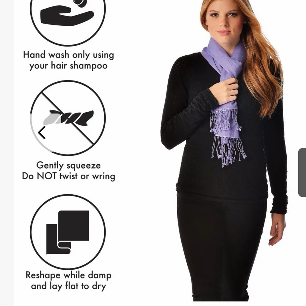 Pashmina Elegant Sky Blue Wrap - Picture 7 of 7